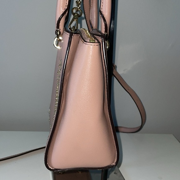 Michael Kors ELLIS Dusty Pink W/Gold stud design Satchel Handbag Convertible - Picture 2 of 11